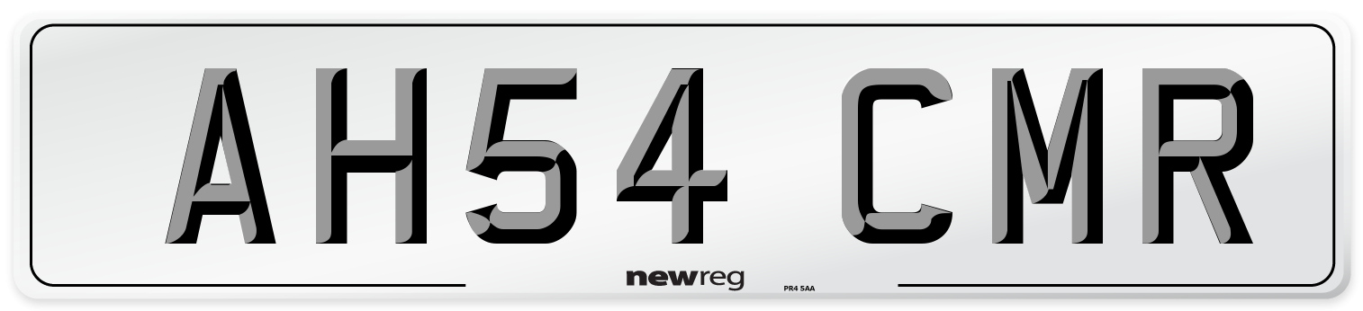 AH54 CMR Number Plate from New Reg